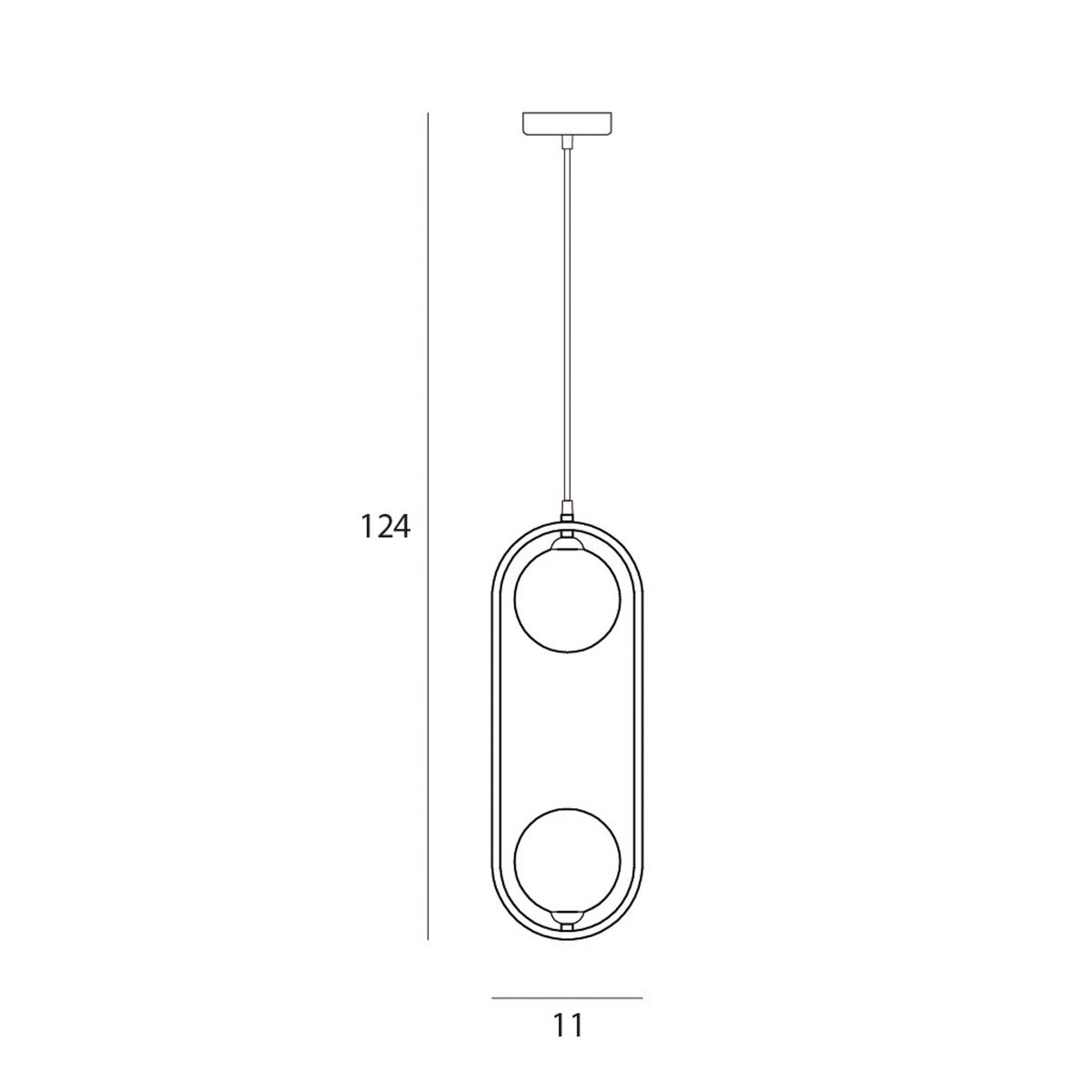 Lampa wisząca Lupus złota 2 x G9 Italux Leroy Merlin