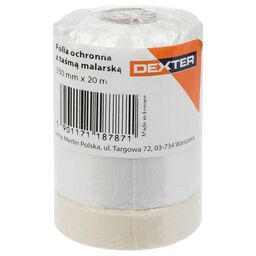 Folia malarska z taśmą 0.55 x 20 m DEXTER