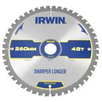 Tarcza do pilarki tarczowej 260MM/48T M/30 260 mm il. zębów: 48 szt. IRWIN CONSTRUCTION