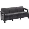 Sofa ogrodowa 3-osobowa CORFU antracytowa ALLIBERT