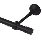Karnisz FORIO 160 cm pojedynczy czarny mat 19 mm metalowy INSPIRE