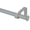 Karnisz OSLO 160 cm pojedynczy srebrny satyna 19 mm metalowy
