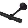 Karnisz FORIO 200 cm pojedynczy czarny mat 19 mm metalowy INSPIRE
