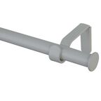 Karnisz OSLO 240 cm pojedynczy srebrny satyna 19 mm metalowy
