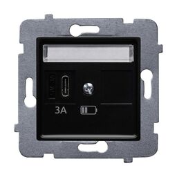Gniazdo USB-C Laura Czarny mat POLMARK