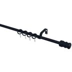 Karnisz teleskopowy SLOT CYLINDER 120-210 cm czarny 16/19 mm metalowy INSPIRE