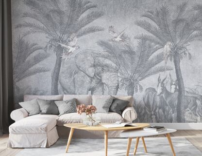  Dekoracyjna ściana – mural w salonie 