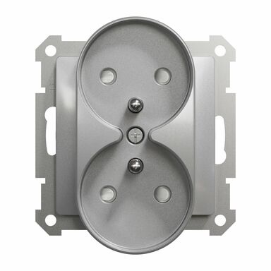 Gniazdo podwójne aluminium SEDNA SCHNEIDER ELECTRIC
