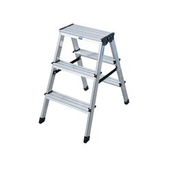 Drabina aluminiowa 2 stopnie z podestem 2-stronna Dopplo Krause