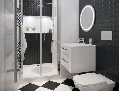 Czarno-biała łazienka – pomysły i inspiracje 