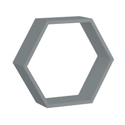 Półka ścienna Hexagon Szara 26x30 cm Spaceo