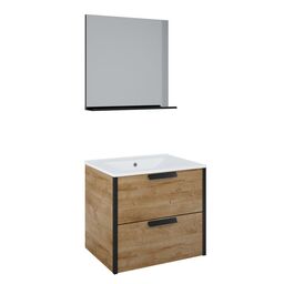 Zestaw szafka z umywalką + lustro Loft Canela 60 Sensea