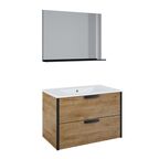 Zestaw szafka z umywalką + lustro Loft Canela 80 Sensea