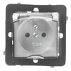 Gniazdo IP44 ROSA Srebrny POLMARK