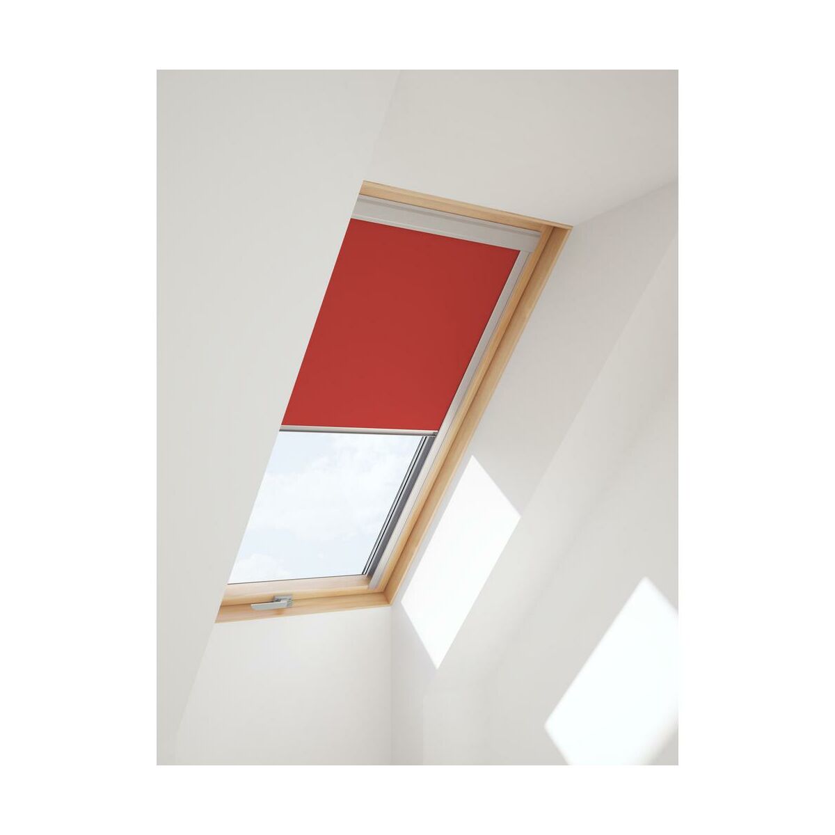 Roleta zaciemniająca do okna dachowego DUR M8A 4213 Czerwona 78 x 140 cm Contrio
