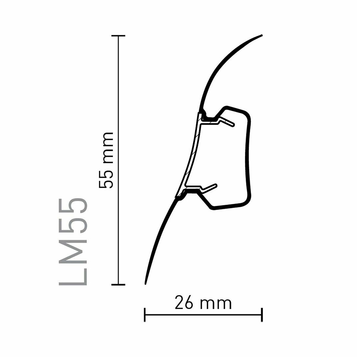 Listwa przypodłogowa pcv Dąb Laplant LM 55 mm Arbiton