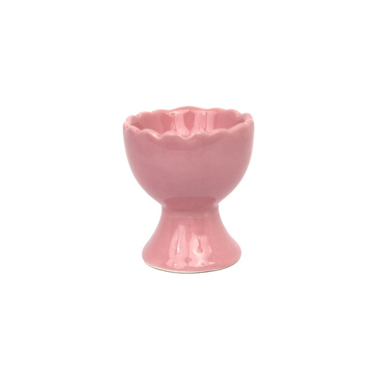 Podstawka pod jajko na miękko 6.5 cm różowy ceramiczny