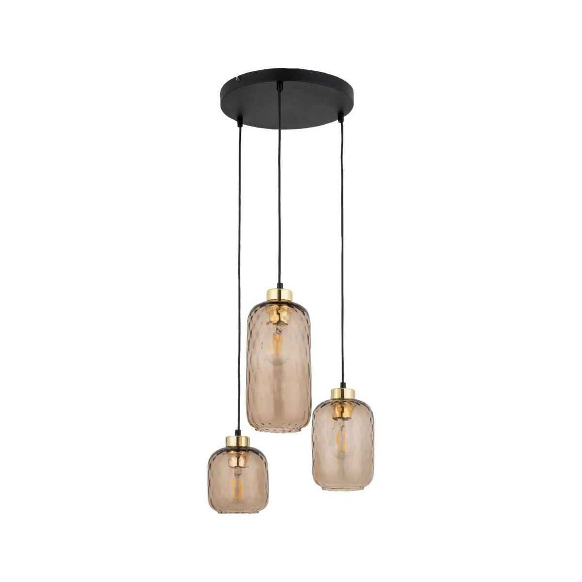 Lampa wisząca Pescara brązowa 3 x E27 Tk Lighting