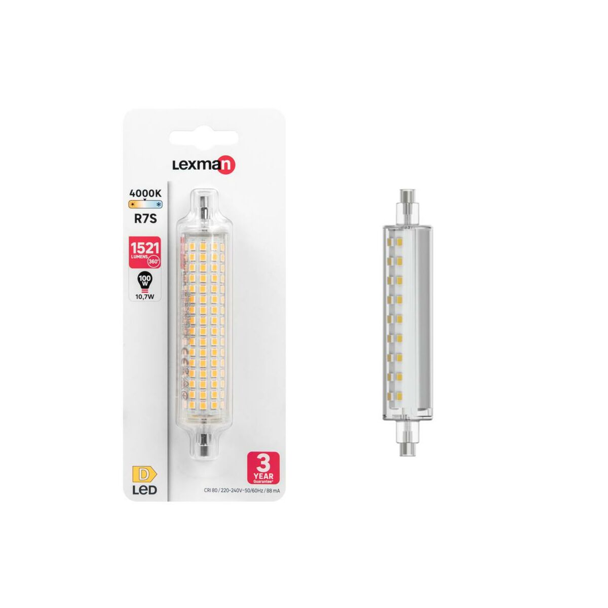 Żarówka LED R7S 10,7W 1521LM Neutralna biel Lexman