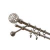 Karnisz KULA RETRO 160 cm podwójny chrom 16 mm metalowy