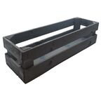 Skrzynka ogrodowa 60 x 16 cm drewniana szara TAJEMNICZY OGRÓD