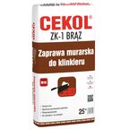 Zaprawa murarska do klinkieru ZK-1 BRĄZ 25 kg CEKOL