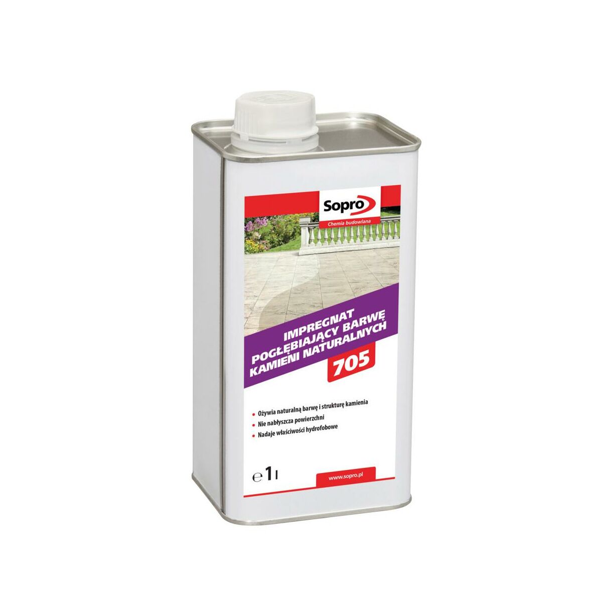 Impregnat do kamiena naturalnego pogłębiający barwę MNF 705 Sopro