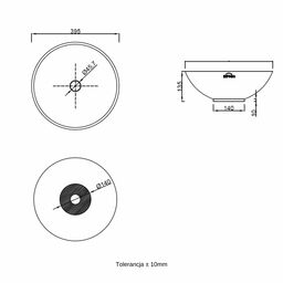 Umywalka ceramiczna Dokos 39.5 Invena