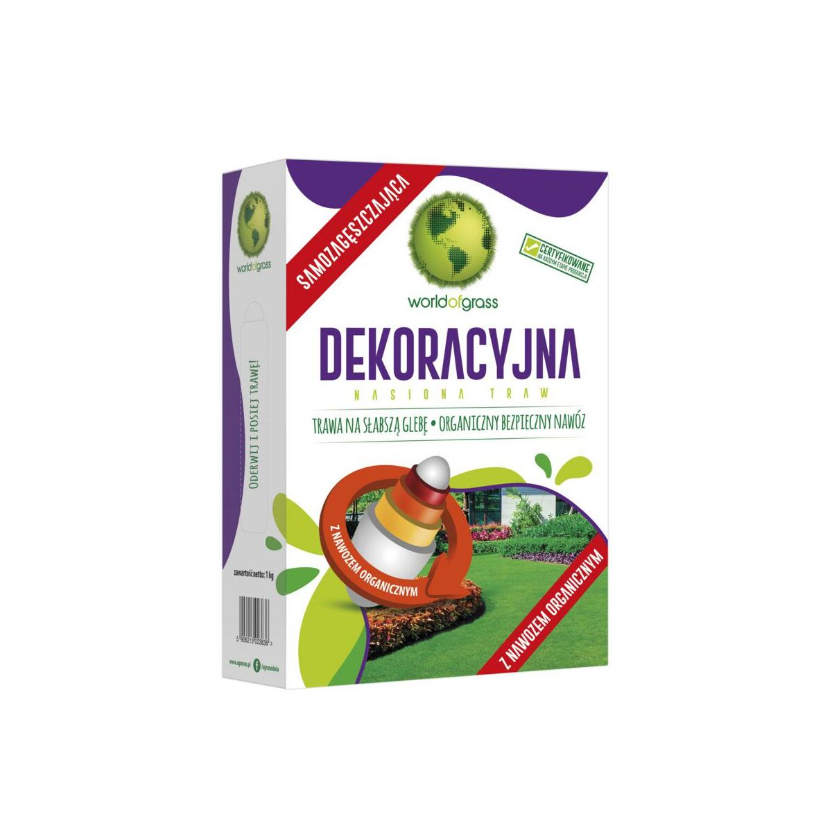 Nasiona trawy dekoracyjnej 1kg samozagęszczjąca World of grass