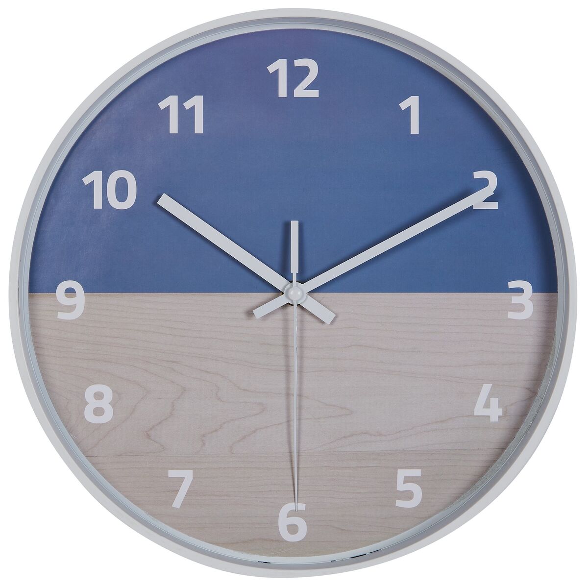 Zegar ścienny Duo śr. 30 cm niebiesko-szary