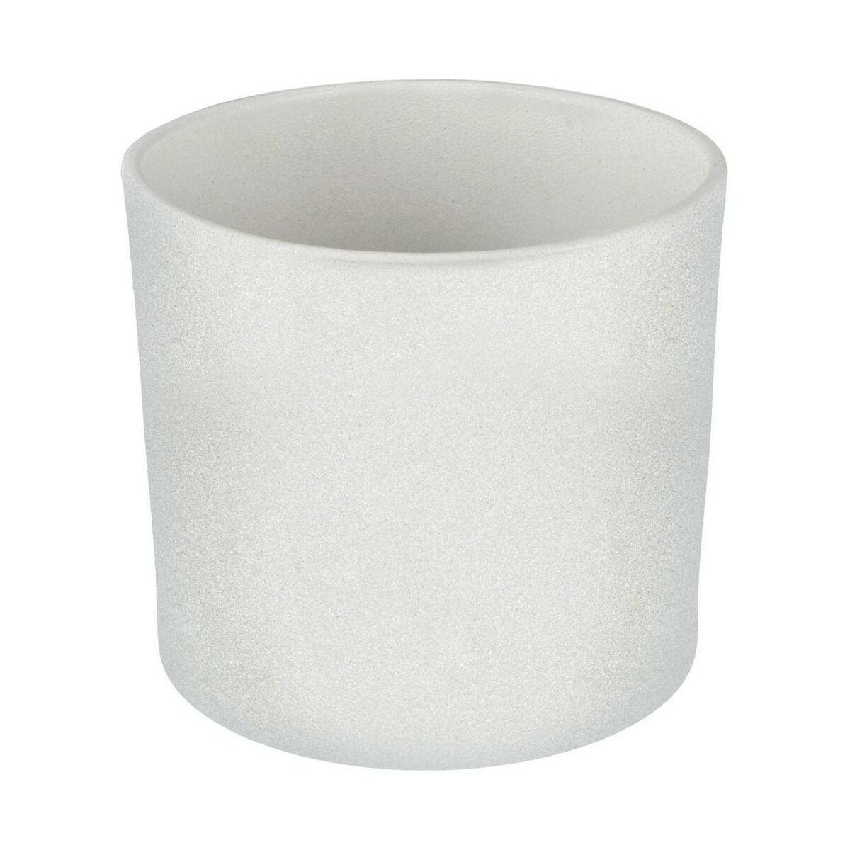 Osłonka doniczki ceramiczna Walec 13cm biała Ceramik