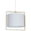 Lampa wisząca LOKI biała z drewnem E27 ALDEX IMPORT-EXPORT