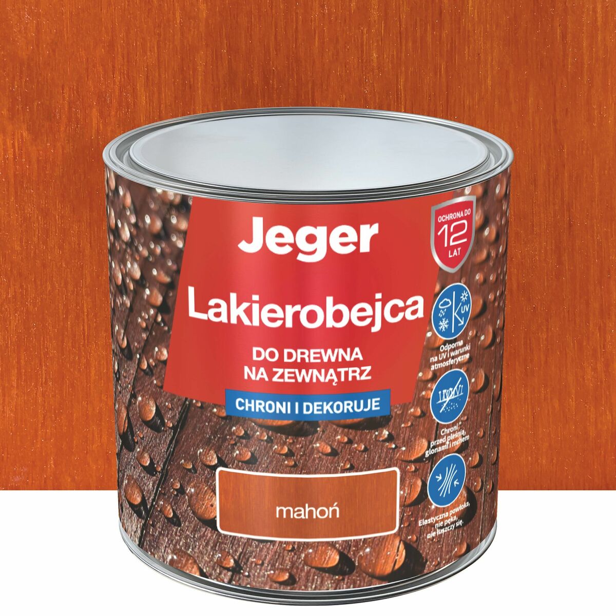 Lakierobejca do drewna na zewnątrz 2.5 l Mahoń Jeger