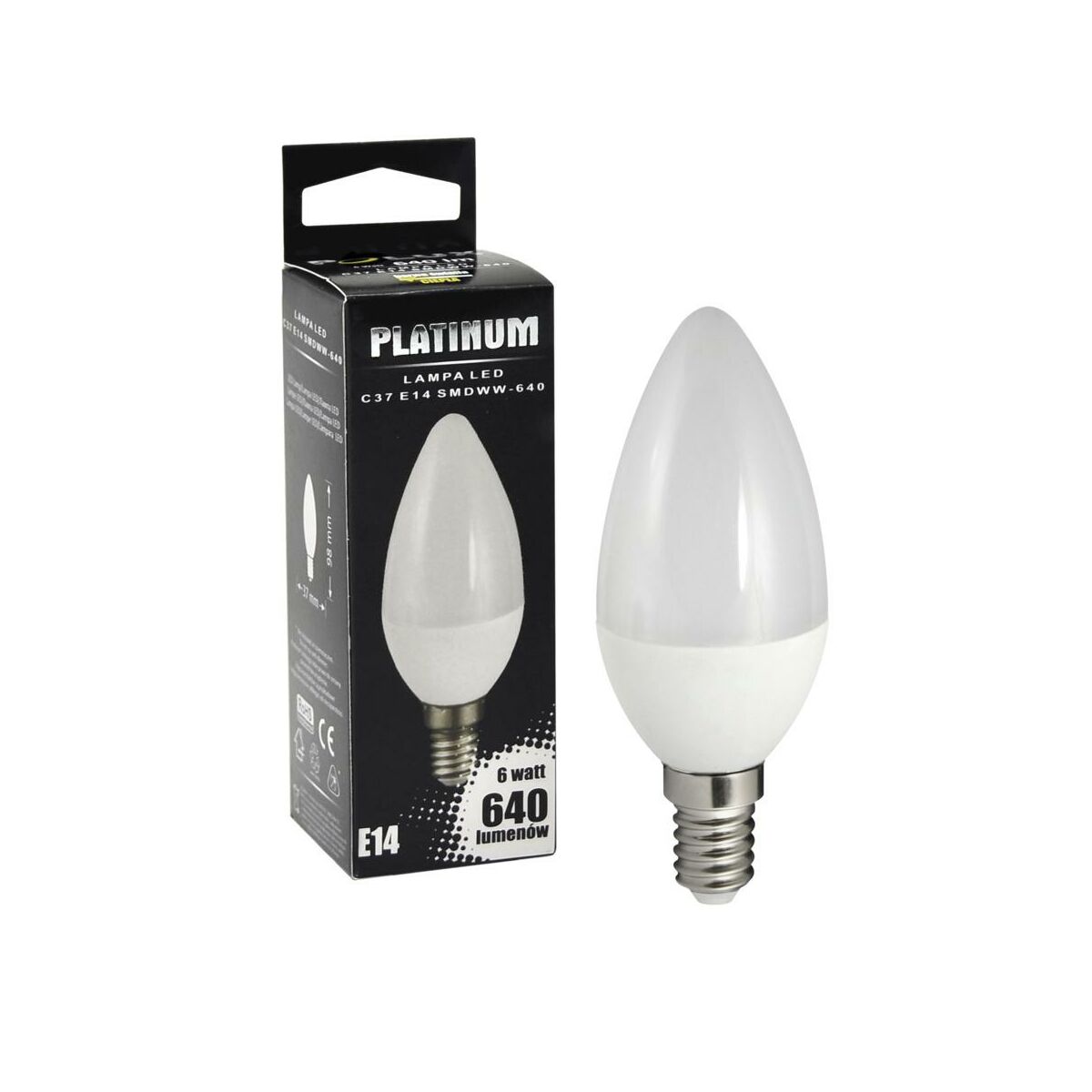Żarówka LED E14 (230 V) 7 W 640 lm Ciepła biel POLUX