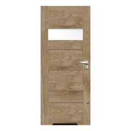Drzwi wewnętrzne łazienkowe z podcięciem wentylacyjnym Modena dąb wiosenny 70 lewe Perfect Door