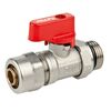 Zawór MINI PLUS z oringiem i złączką PEX/Al. G1/2"x16 czerwony VALVEX