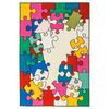 Dywan dziecięcy PUZZLE multikolor 100 x 150 cm INSPIRE
