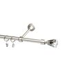 Karnisz KLASYK CRYSTAL FOX 160 cm pojedynczy chrom 16 mm metalowy