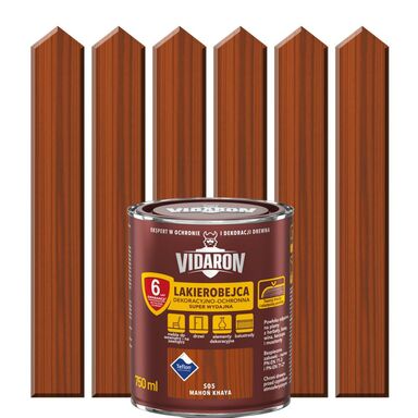 Lakierobejca do drewna OCHRONNO – DEKORACYJNA 0.75 l Mahoń khaya VIDARON
