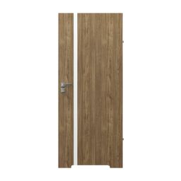Drzwi wewnętrzne łazienkowe z podcięciem wentylacyjnym bezprzylgowe Focus 4A Orzech naturalny 80 Prawe Porta