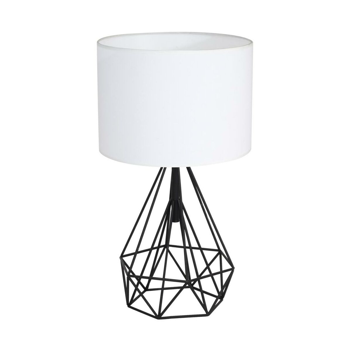 Lampa stołowa Triangolo czarno-biała E27 Milagro