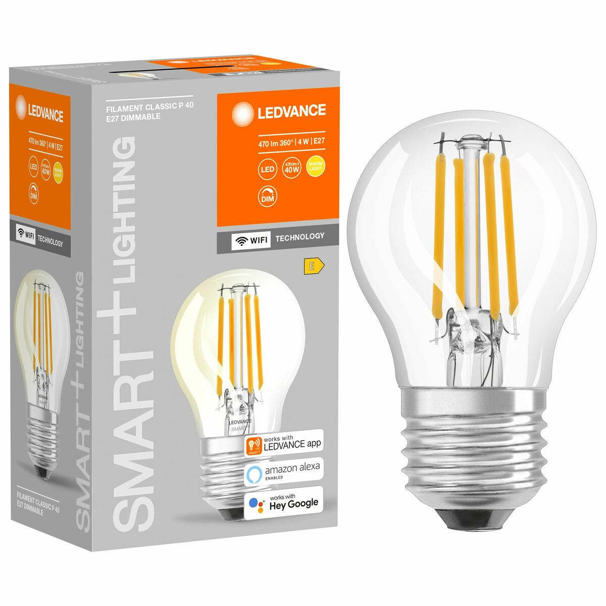 Żarówka Smart LED E27 4 W = 40 W 470 lm Ciepła biel DIM Ledvance