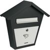 Skrzynka na listy 37.5 x 40 x 11 cm czarno-biała A4 BW3