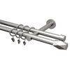 Karnisz Heksagon 300 cm podwójny chrom mat 19 mm Inspire