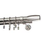 Karnisz NICEA 200 cm podwójny nikiel 25/19 mm metalowy