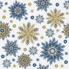 Serwetki świąteczne SNOWFLAKES NAVY BLUE 33 x 33 cm 20 szt.