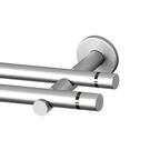 Karnisz TOKYO 240 cm podwójny satyna 19 mm metalowy