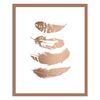 Obraz MODERNPIK GOLD PLUMES 27 x 33 cm