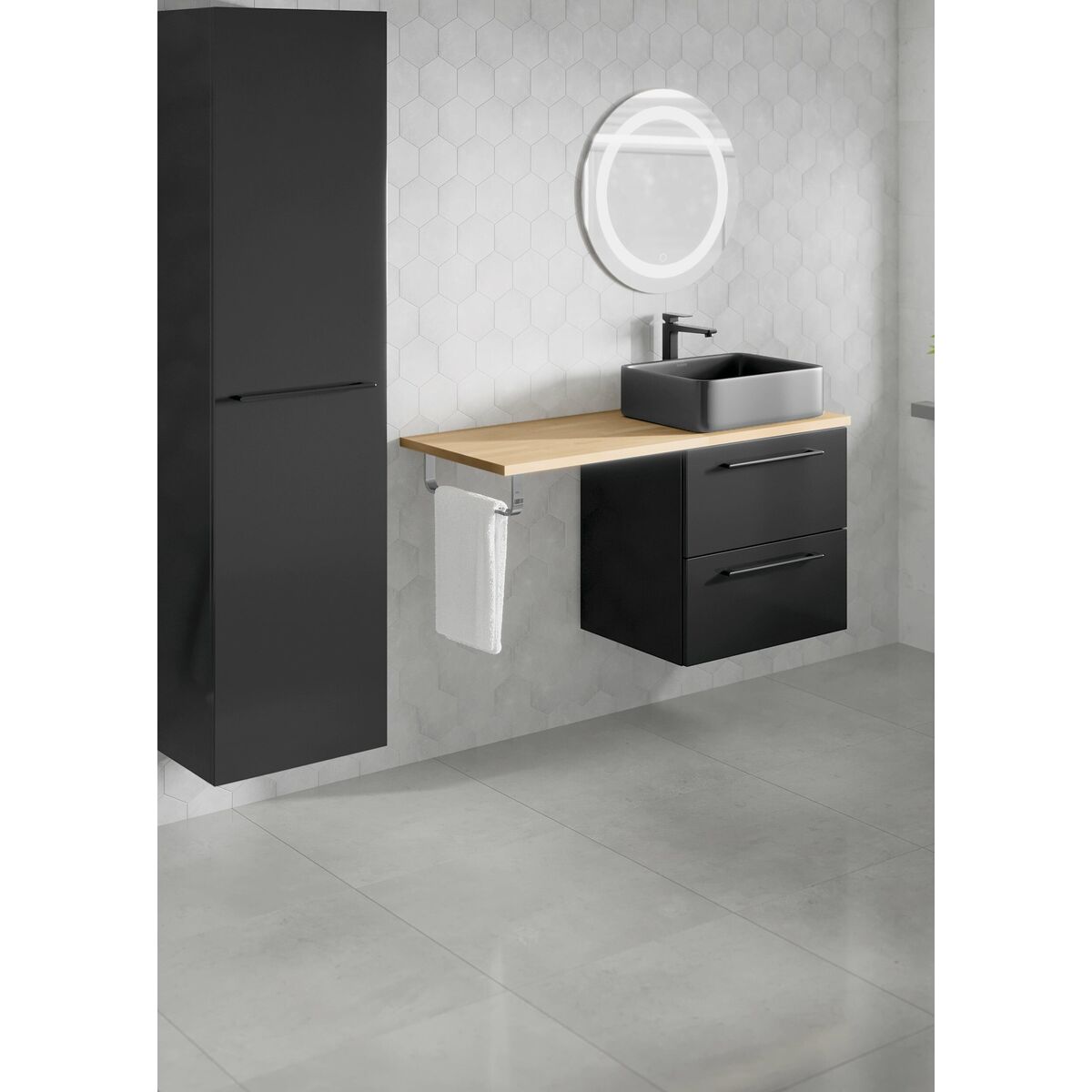 Szafka pod umywalkę Remix Black Mat 60 Sensea