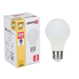 Żarówka LED E27 7.3 W = 60 W 806 lm Ciepła biel Lexman
